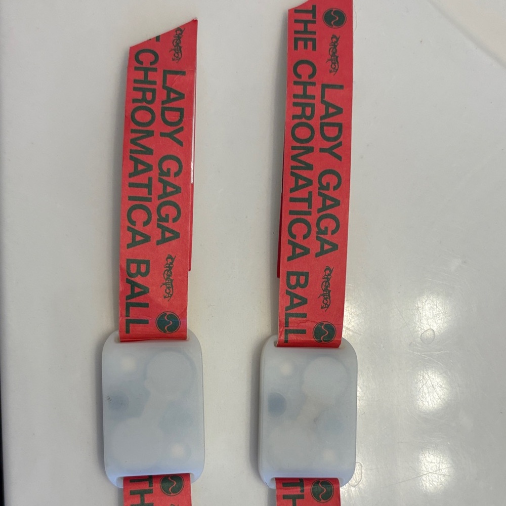 Chromatica Ball Red Event Wristband - Pair